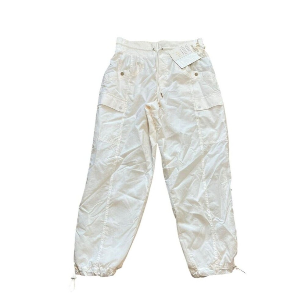 Athleta x Alicia Keys High Waist Utility Pant Cream Off White Size 12 NWT Cargo